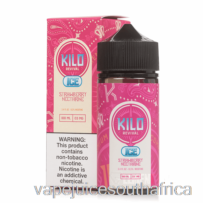 Vape Juice South Africa Ice Strawberry Nectarine - Kilo Revival - 100Ml 3Mg